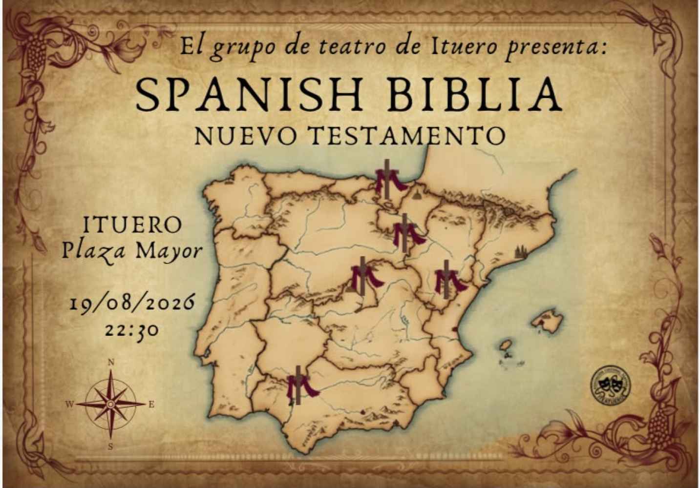 Estreno teatral en Ituero el 19 de agosto: Spanish Biblia. Nuevo Testamento