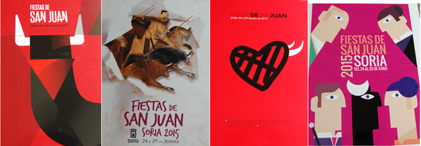Cuatro carteles finalistas para anunciar las fiestas de San Juan 2015