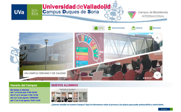 Nueva web del Campus de Soria