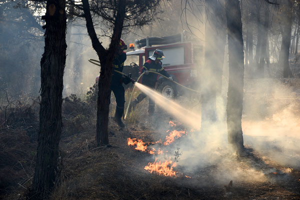 Un centenar de personas combaten un incendio de nivel 2 en Barcebalejo