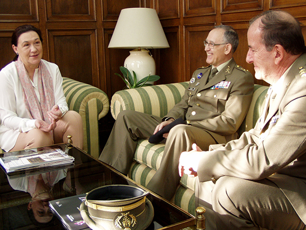 Visita del Jefe de las Fuerzas Pesadas y Comandante Militar de Burgos, Soria y Cantabria