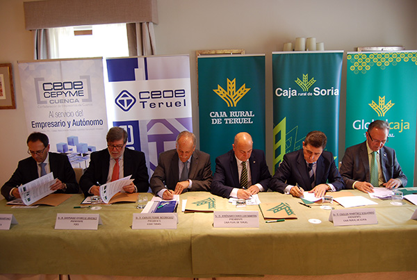 Las cajas rurales de Soria, Cuenca y Teruel financian los trabajos de las patronales para conseguir fondos europeos