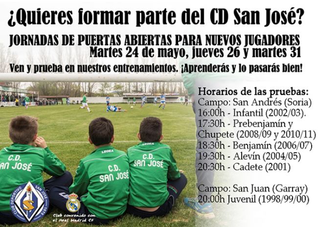 El C.D. San José de Soria capta nuevos jugadores