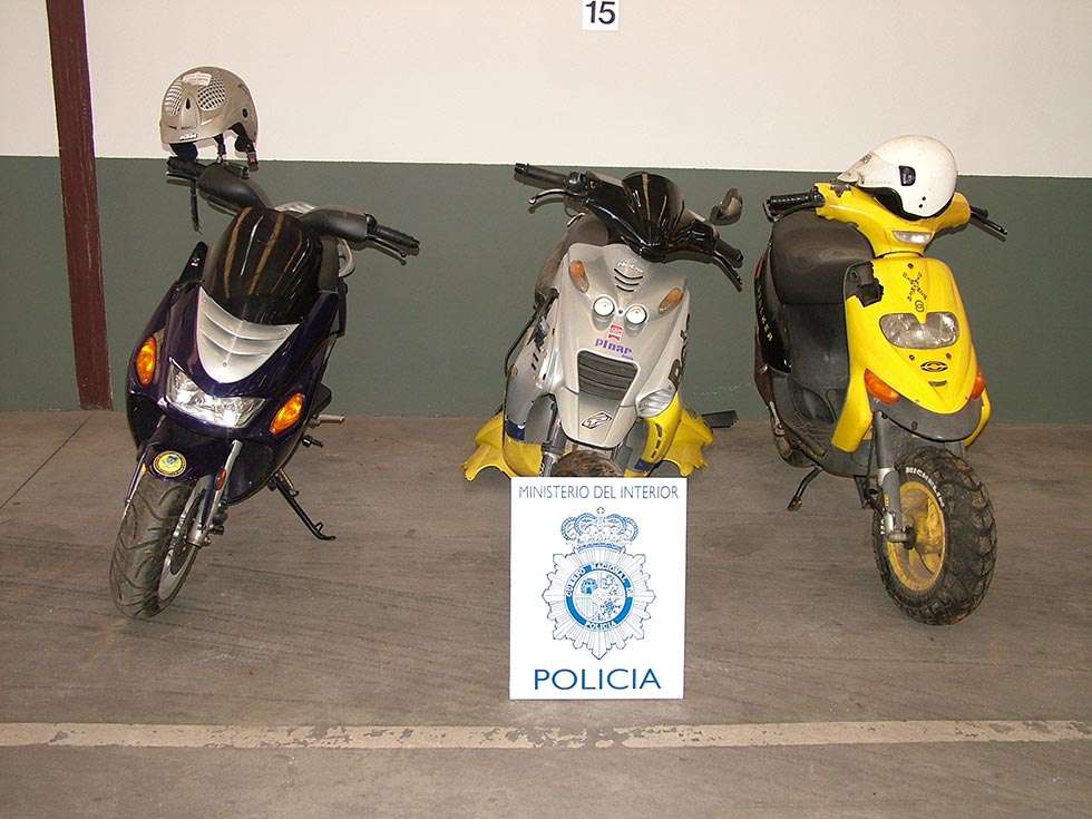 Detenidos dos jóvenes por sustraer cinco motocicletas en Soria