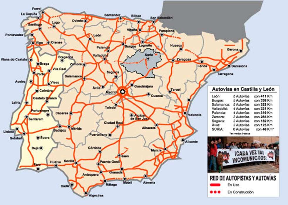 Soria Ya repasa el estado de las autovías, "el cuento de nunca acabar"