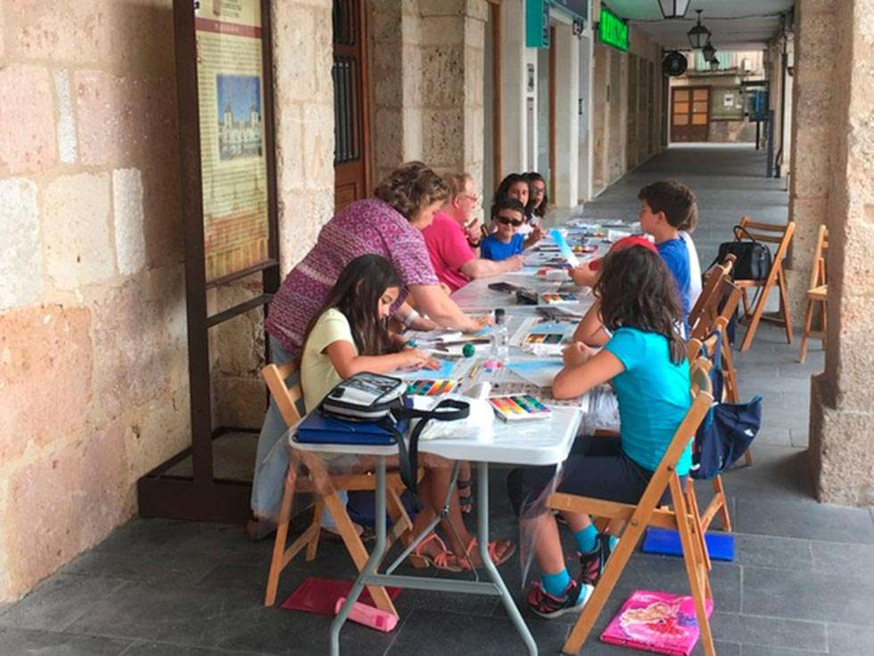 Los niños pintan "su" Burgo de Osma