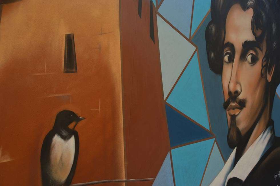 Bécquer, también en graffiti en Noviercas