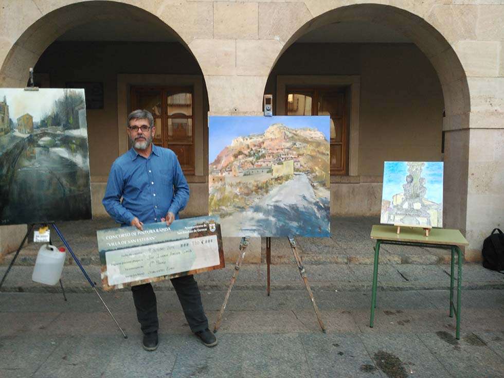 José Ignacio Amelivia estrena el Concurso de Pintura Rápida de San Esteban