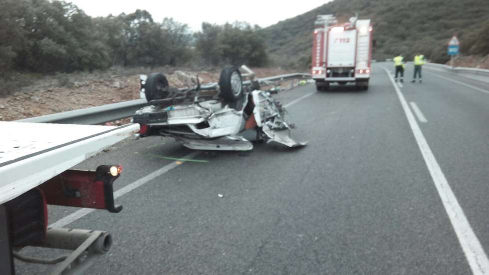 Un conductor fallece en la N-122, en Matalebreras