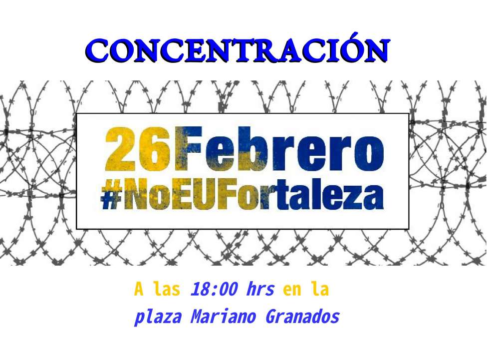 Concentración de la Red Soriana de Apoyo a Refugiados contra la "Europa fortaleza"