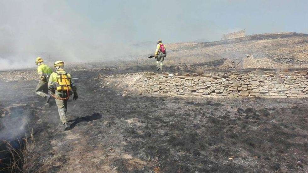 Incendio activo en la zona de Cigudosa