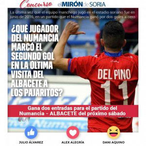 Gana dos entradas para ver el Numancia-Albacete Gana dos entradas para ver el Numancia-Albacete