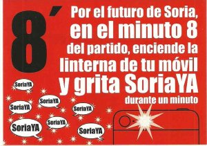 Móviles encendidos y "¡Soria, ya!" para reivindicar en Los Pajaritos