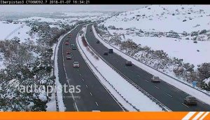 Nevadas en las zonas montañosas del norte de la Comunidad