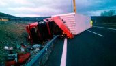 Herido grave un camionero en accidente en la autovía de Aragón