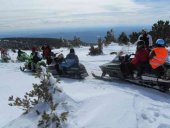 Evacuado en moto de nieve en Urbión un joven que se sintió indipuesto