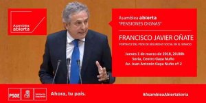 Asamblea abierta del PSOE para defender el futuro de las pensiones