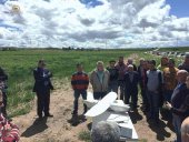 Demostración del uso de drones en el regadío de Almazán 