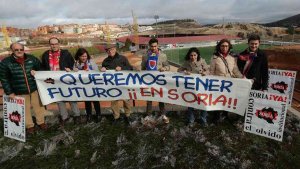 Soria ¡Ya! organiza acción reivindicativa en Numancia-Valladolid