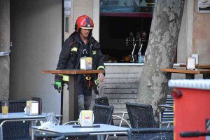 Pequeño incendio en la cocina del restaurante Iruña Pequeño incendio en la cocina del restaurante Iruña