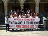 Las trabajadoras de ayuda a domicilio secundan la huelga