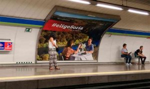 La campaña #eligeSoria llega a 20 estaciones de metro en Madrid