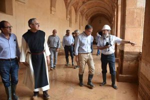 Herrera y Barcones visitan el monasterio cisterciense de Huerta