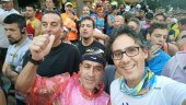 Un corredor salmantino con disminución visual, en la Maratón de Oporto