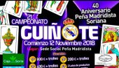 La Peña Madridista Soriana organiza su XXI Campeonato de Guiñote