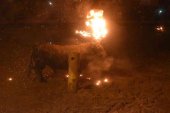 Medinaceli celebra sin incidentes el único toro de fuego de la región