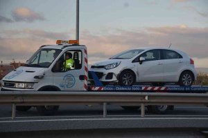 Un herido leve en un choque por alcance en circunvalación