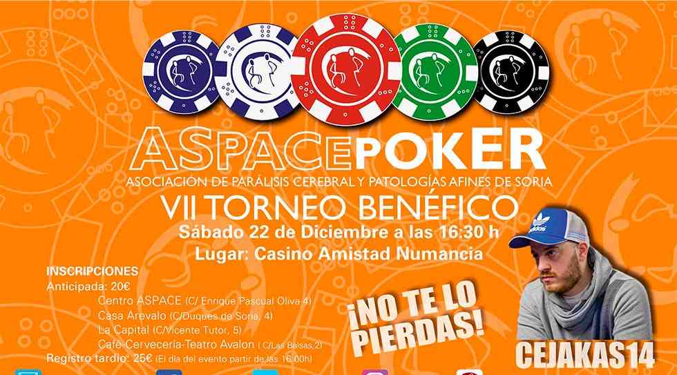 ASPACE Soria organiza el VII Torneo benéfico de Póker ASPACE Soria organiza el VII Torneo benéfico de Póker