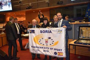Soria recibe en Bruselas su sello de Ciudad Europea del Deporte