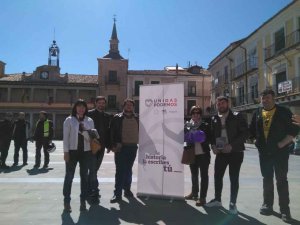 Unidas Podemos, de campaña en El Burgo