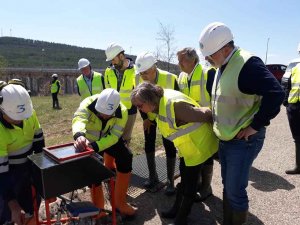 Obras para impermeabilizar la presa de la Cuerda del Pozo