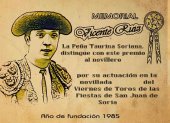 La Peña Taurina Soriana homenajea a sus tres socios fundadores