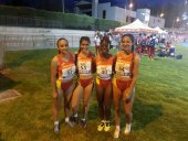 Ashley Abaga, récord de España en relevo 4 x 100 sub 18