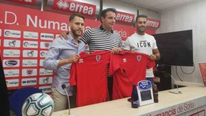 El Numancia presenta a Néstor Albiach e Iván Calero