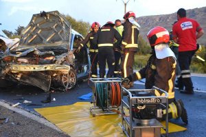 Cinco heridos, dos de ellos graves, en accidente en N-234, en Toledillo