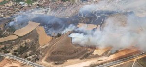 Calcinadas 35 hectáreas en incendio de San Esteban de Gormaz