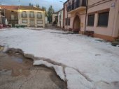 Fuerte granizada en Almazul