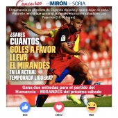 Gana dos entradas para ver el Numancia-Mirandés