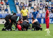 Héctor Hernández, rotura de mandibula en disputa de un balón