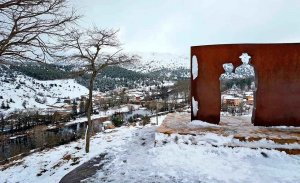 El temporal Gloria llega con nieve a Soria