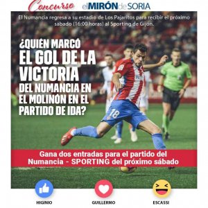 Gana dos entradas para ver el Numancia-Sporting