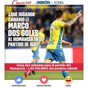 Gana dos entradas para ver el Numancia-Las Palmas