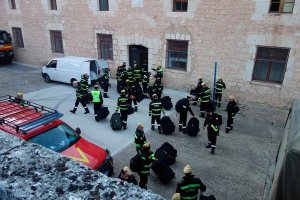 La UME pernocta en el seminario diocesano