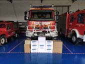 Los bomberos de Ólvega donan más material sanitario