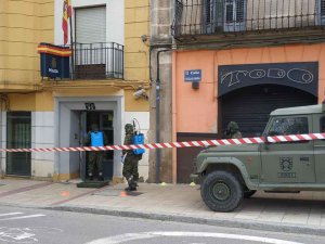 Los zapadores desinfectan la Comisaría de Policía