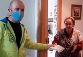 Primer reparto de mascarillas en San Esteban de Gormaz